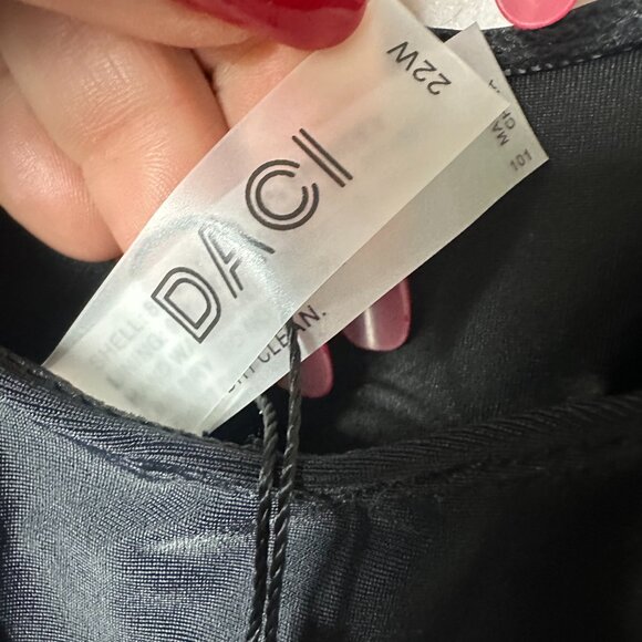 DACI one Piece Swimsuit Women Plus Size 22W Black Side ruching minimalist basic - Picture 5 of 5